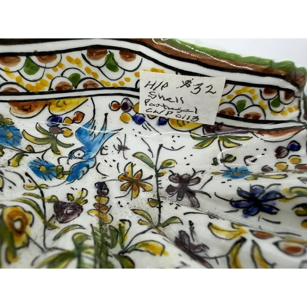 Ceramicas Coimbra Portugal Shell Bowls Set Hand Painted Marta Sec XVIII 1.14lb